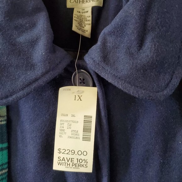 Blue Coat with scarf - Picture 2 of 2